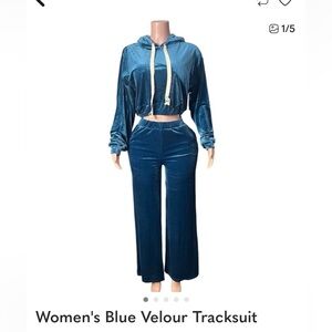 Teal Women's Track Pants & Hoodie Set